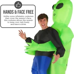 Uppblåsbar Alien Kostym för Vuxna, Alien Kidnappningskostym, Bortförd av Alien Kostym, Roliga Uppblåsbara Halloween Kostymer för Vuxna V .{FY} adult | Fyndiq><noscript><img width=
