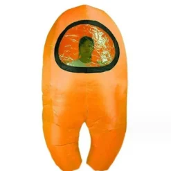 Uppblåsbar Among Us-dräkt - Blå Cosplay-outfit för Halloween & fester [JUN] Kids For 135-150cm><noscript><img width=