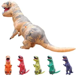 Uppblåsbar Dinosaurie Kostym Cosplay Maskerad Halloween Barn grön vuxen röd barn röd barn barn【HY】 rode><noscript><img width=