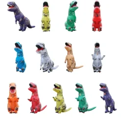 Uppblåsbar dinosauriedräkt Cosplay Maskerad Halloween Barn grön vuxen lila vuxen vuxen-FA- purple><noscript><img width=
