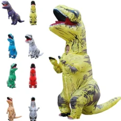 Uppblåsbar dinosauriedräkt Cosplay Maskerad Halloween Barn grön vuxen lila vuxen vuxen purple> Dräkter