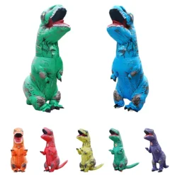 Uppblåsbar Dinosauriekostym Grön Vuxen & Orange Barn Halloween Utklädnad orange> Dräkter