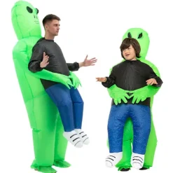EURL Uppblåsbar dräkt julscen föreställningsdräkt halloweendräkt alien vuxenstorlek aliendräkt alien - Perfekt extraterrestria extraterrestria Adult size | Fyndiq> Dräkter