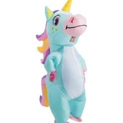 Uppblåsbar enhörningsdräkt för vuxna - Helkropps blå halloweendräkt [JUN]><noscript><img width=