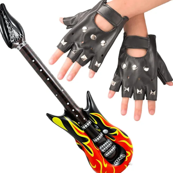 Uppblåsbar Gitarr Med Punkhandskar> Tillbehör