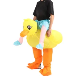 Uppblåsbar Gul Anka Kostym Rolig Innovativ Tecknad Söt Andningsbar Vuxen Dräkt> Dräkter