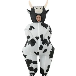 Uppblåsbar Halloween-djurdräkt, Dalmatiner Hund Ko Råtta Ekorre Blås Upp Dräkt för Halloween Cosplay Party Vuxenversion> Dräkter