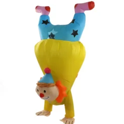 Uppblåsbar handstående clowndräkt för vuxna Halloween upp och ner uppblåsbar clowndräkt> Dräkter