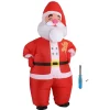 TryggHandla Uppblåsbar Juldräkt Rolig Uppblåsbar Julparty Dockdräkt för 150‑190cm Vuxen Cosplay Stort Huvud Santa-lingling}> Dräkter