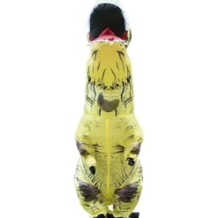 Uppblåsbar Kostym, Dinosaurie Kostym, Halloween Kostym, Vuxen Kostym (gul)> Dräkter