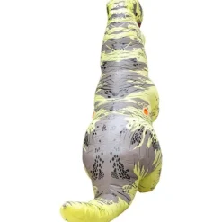 Uppblåsbar Kostym, Dinosaurie Kostym, Halloween Kostym, Vuxen Kostym (gul)><noscript><img width=
