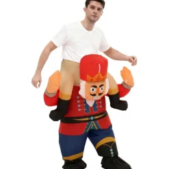 Uppblåsbar Nötknäpparsoldatdräkt Vuxen Uppblåsbar Åktur På Halloween-dräkter Uppblåsbara Juldräkter För Vuxna Parent> Dräkter