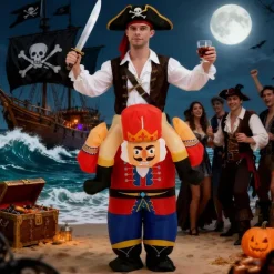 Uppblåsbar Nötknäpparsoldatdräkt Vuxen Uppblåsbar Åktur På Halloween-dräkter Uppblåsbara Juldräkter För Vuxna Parent><noscript><img width=