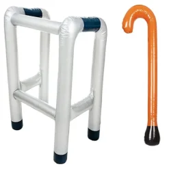 Uppblåsbar Rollator och Vandrastav - Roliga Kostymtillbehör - WELLNGS><noscript><img width=