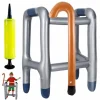 Uppblåsbar rollator, uppblåsbart gånghjälpmedel, uppblåsbar käpp för karneval, födelsedagsfest, cosplay inkl. pump-XF36-> Tillbehör