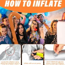 Uppblåsbar rollator, uppblåsbart gånghjälpmedel, uppblåsbar käpp för karneval, födelsedagsfest, cosplay inkl. pump-XF36-><noscript><img width=