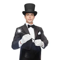 LEIGELE Utklädnings Magiker Hög Hatt för Vuxen Temafest Hatt med Rullkant Kostym Gentleman Hög Hatt Hippiehatt Scenhatt (LGL)><noscript><img width=