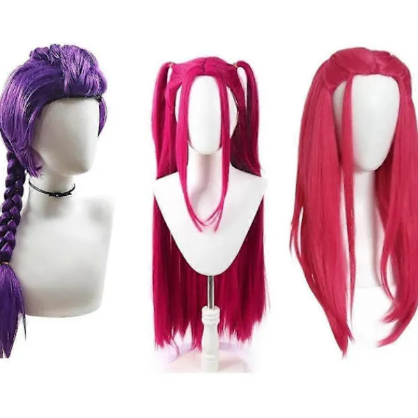 Utsökt för RUMI-peruk, långa lila flätperuker för barnflickor, lila flätkostym Cosplay-peruker, Halloween-kostymperuk, Cosplay Wi-g med flätad Dai 1 st deep red for kids | Fyndiq> Peruker