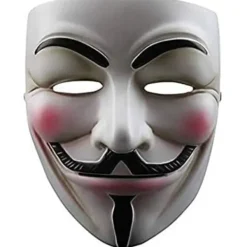 EURL V för Vendetta Guy Fawkes Mask Kvalitets Anonymous Mask Halloween Kostym Hackers Mask Cosplay Party Mask One Size><noscript><img width=