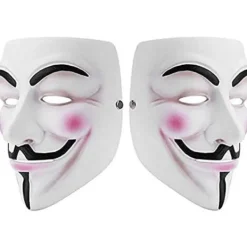 EURL V för Vendetta Guy Fawkes Mask Kvalitets Anonymous Mask Halloween Kostym Hackers Mask Cosplay Party Mask One Size><noscript><img width=