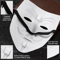 V för Vendetta-mask, Anonymous Guy Fawkes Halloween-mask - Hacker-mask><noscript><img width=