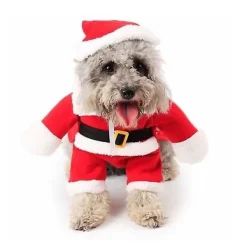 Valp Hund Katt Jul Tomten Cape Rock Kostym Jul Outfit S><noscript><img width=