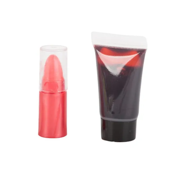 Vampire dracula face makeup kit för halloween makeup med blod> Smink