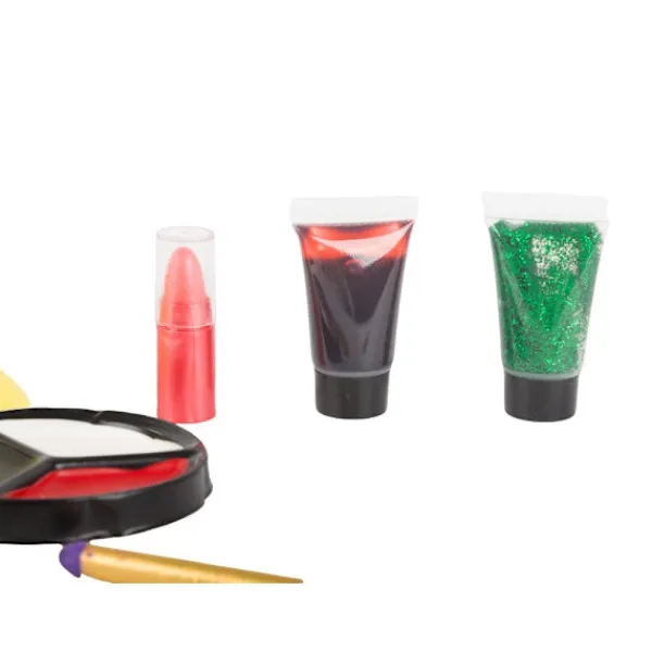 Vampire dracula face makeup kit för halloween makeup med blod> Smink