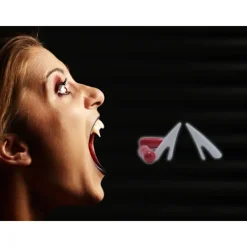 Vampyr dracula varulv kit halloween löständer med falskt blod><noscript><img width=