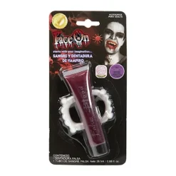 Hisab Joker Vampyrtänder med Blod> Smink