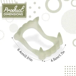 Vampyrtänder som lyser i mörkret, falska tänder för vuxna, Halloween-klädsel, lysande vampyr-tandställning, perfekt><noscript><img width=