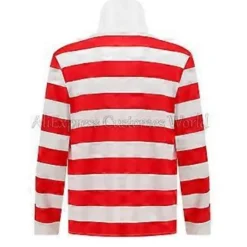 Var är Valle Cosplay Kostym Valle Cos Röd och Vit Randig Tröja Glasögon Hatt Vuxen Jul M><noscript><img width=