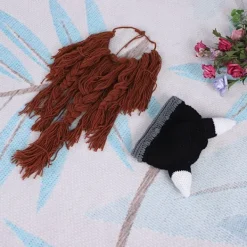 Varm Vinter Pirat Horn Stickad Virkad Slouch Basker Hatt Brun><noscript><img width=