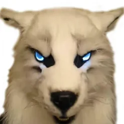 Varulvsmask Självlysande Ögon Rörliga Öron Och Käkar För Halloween Dekor Cosplay Party> Masker