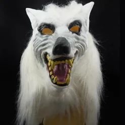 Varulvsmaske för Vuxna, Realistisk Skräckande Varulvsmaske, Djurhuvudmaske för Halloweenfest Kostym Cosplay> Masker