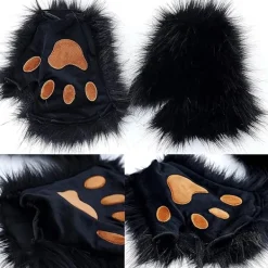 Varulvsräv-svansklämma, öron och handskar - Set för Halloween, Jul, Festlig Kostym, Leksaker, Present till Kvinnor><noscript><img width=