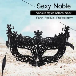 Venedig Sexig Gyllene Räv Mask Maskerad Dans Mask Svart> Masker