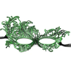 Venetiansk mask, spetsmasker och spets venetianska karnevals masker maskerad (grön)> Masker