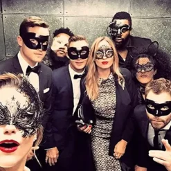 Venetiansk mask, spetsmasker och spets venetianska karnevals masker maskerad (grön)><noscript><img width=