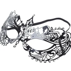 Venetiansk Maskeradmask i Metall med Filigranmönster><noscript><img width=