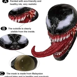 Venom Mask Latex Mask Cosplay Lång Tunga Cosplay Jul Film><noscript><img width=