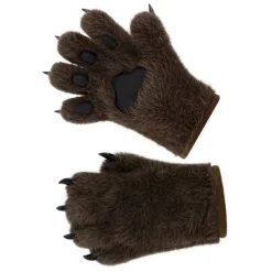 Överdimensionerade Faux Fursuit Katt Tassar Handskar Justerbar Storlek 29x25cm för Vuxna Barn Kostymfester brun[D]> Tillbehör