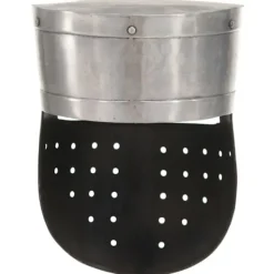 vidaXL Medeltida riddarhjälm för LARP silver stål><noscript><img width=