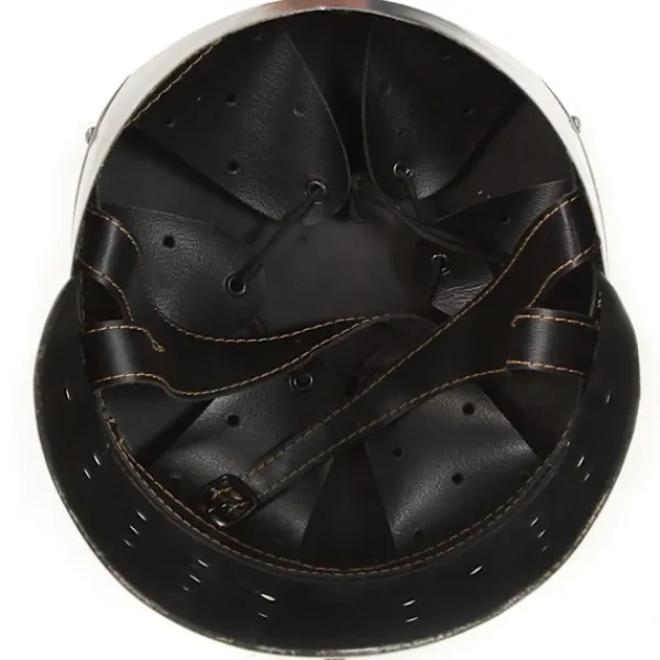 vidaXL Medeltida riddarhjälm för LARP silver stål> Huvudbonader