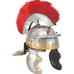 vidaXL Romersk riddarhjälm för LARP silver stål> Huvudbonader