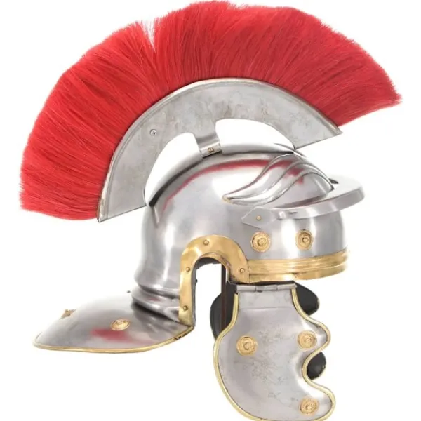 vidaXL Romersk riddarhjälm för LARP silver stål> Huvudbonader