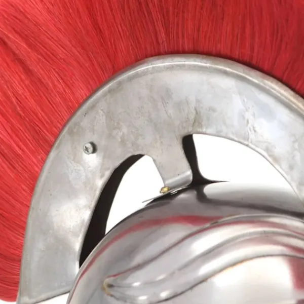 vidaXL Romersk riddarhjälm för LARP silver stål> Huvudbonader