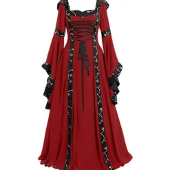 Viktoriansk gotisk korsettklänning för kvinnor Halloween Cosplay Kostym[YDE] 2XL> Dräkter