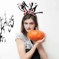 CL Vintage Halloween Ornament 2 st Svarta Inomhus Partydekorationer><noscript><img width=