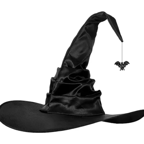 Vintage Ruched Witch Hat: Halloween-tillbehör för alla åldrar> Huvudbonader
